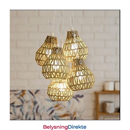 Cage Rope Creative Retro Art 5-Hodet Lysekrone