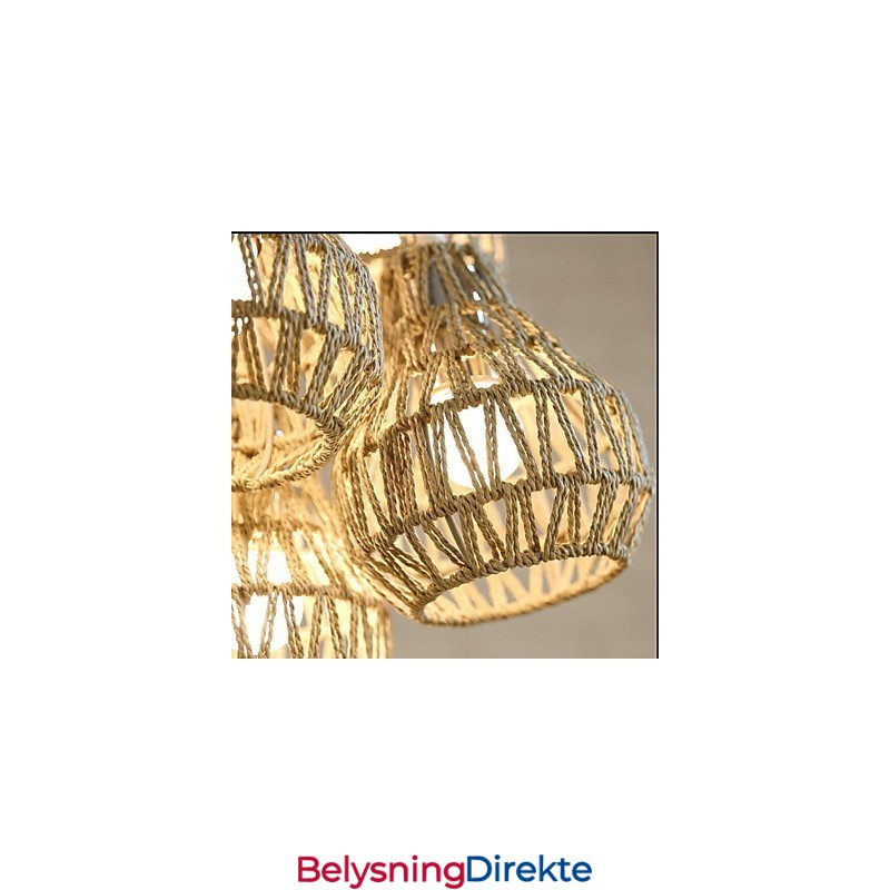 Cage Rope Creative Retro Art 5-Hodet Lysekrone