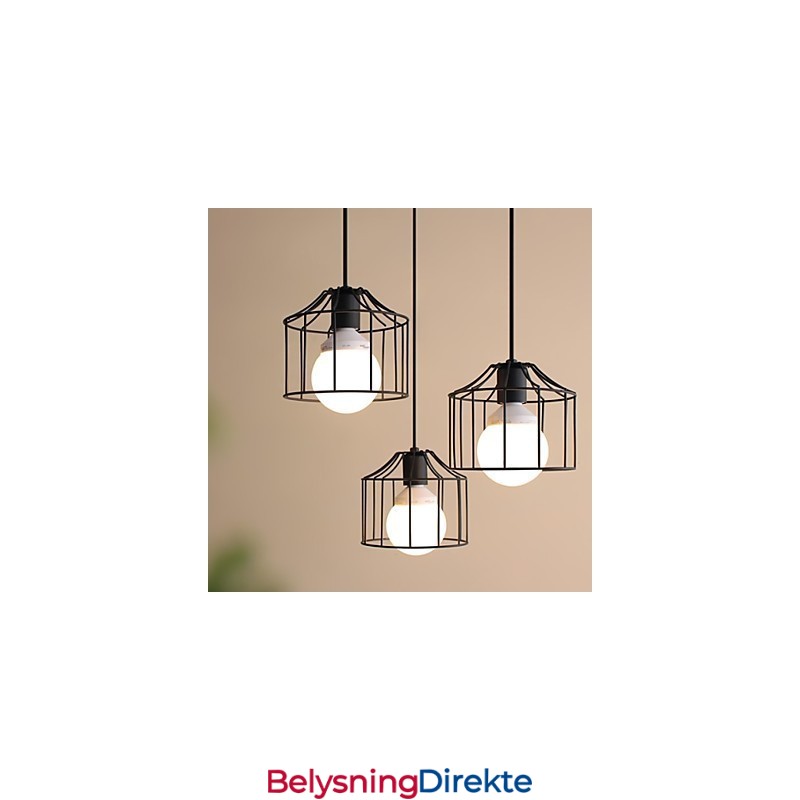 1 Lys Landlig Metall Pendellampe