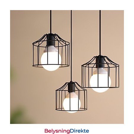 1 Lys Landlig Metall Pendellampe