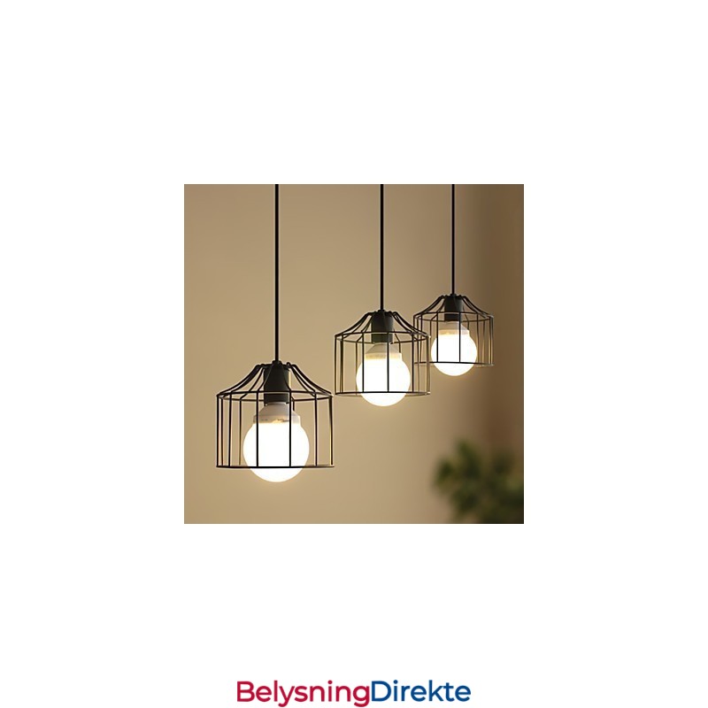 1 Lys Landlig Metall Pendellampe