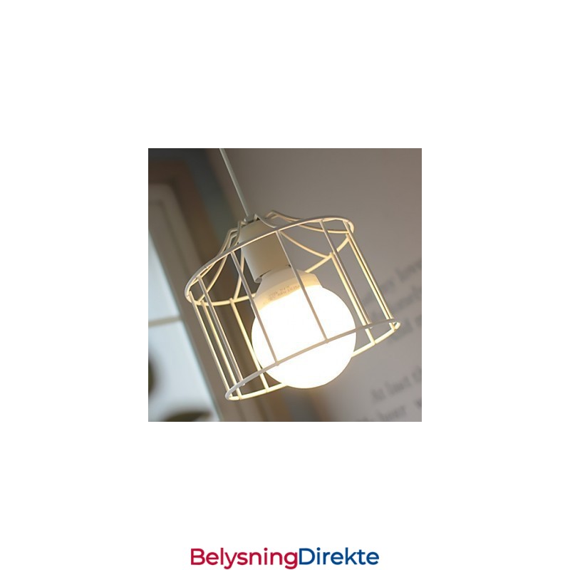 1 Lys Landlig Metall Pendellampe