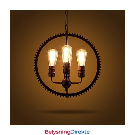 Kreative Retro Pendellamper Amerikansk Landlig Smijernslysekrone