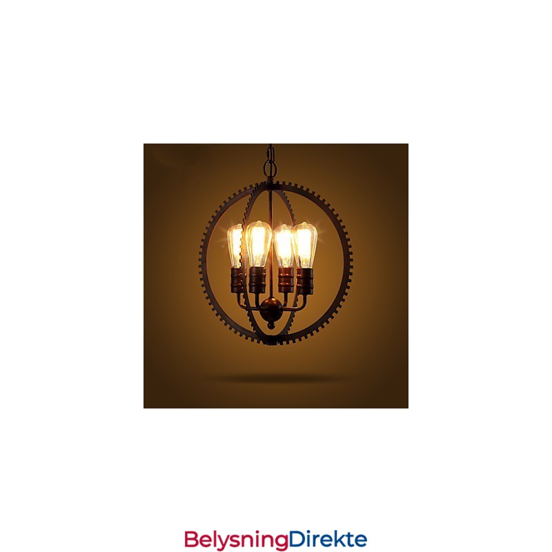 Kreative Retro Pendellamper Amerikansk Landlig Smijernslysekrone