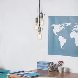 Tradisjonell Klassisk Vintage Mini-Stil Metallpendellampe