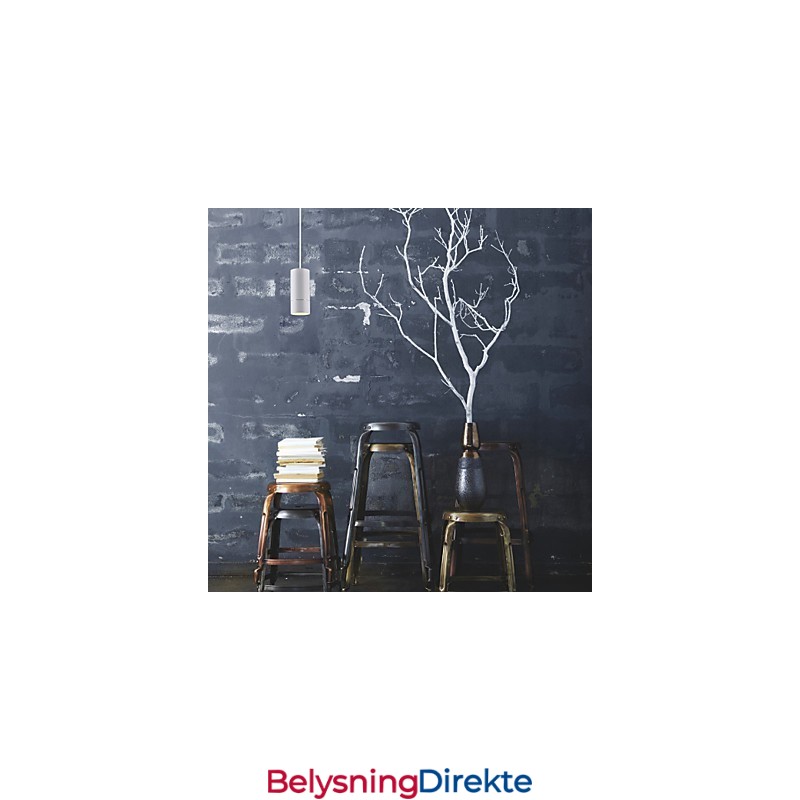 Ge 05032 8W 136Mm 1 Lys Mini Pendellampe Pulverhvit Med Aluminium