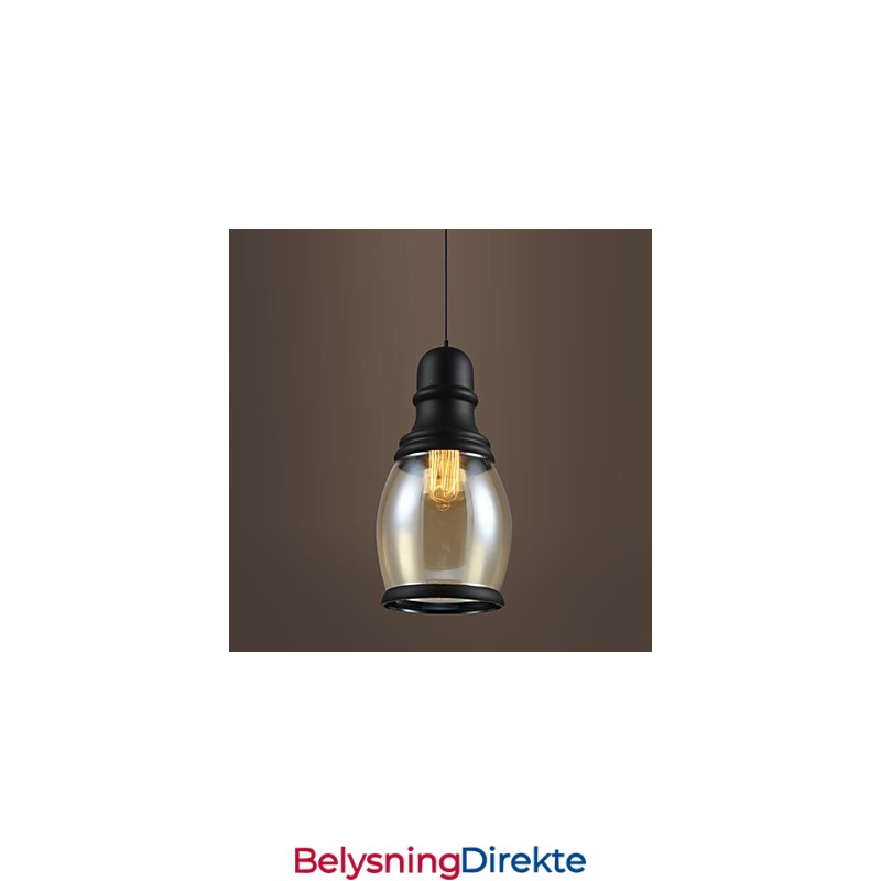 Retro Belysning Loft Lys Glass Pendellampe