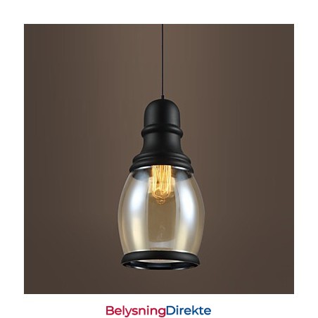 Retro Belysning Loft Lys Glass Pendellampe