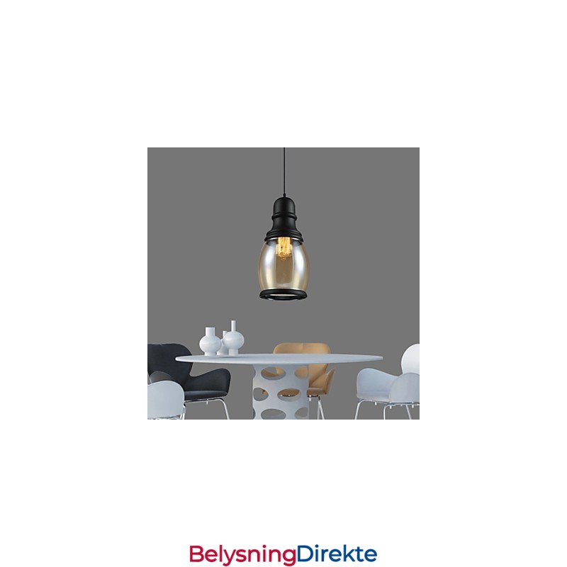 Retro Belysning Loft Lys Glass Pendellampe