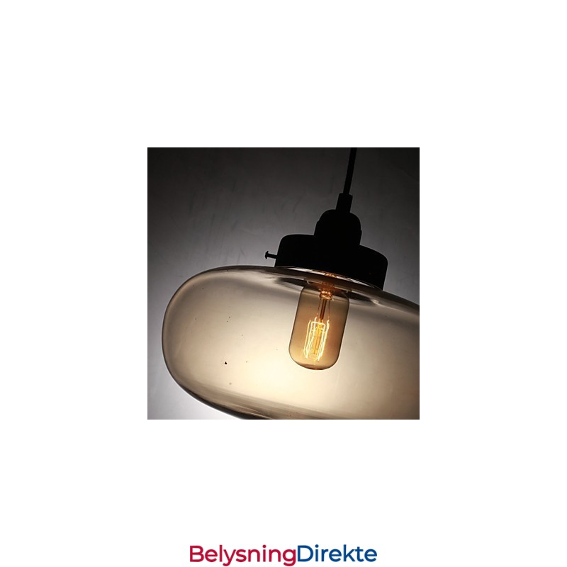 Moderne Gjennomsiktig Glasspendellampe Med 2 Lys I Bobledesign