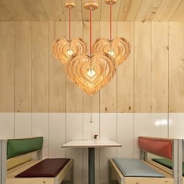 Lysekrone I Ministil, Lykt I Tre, Bambus