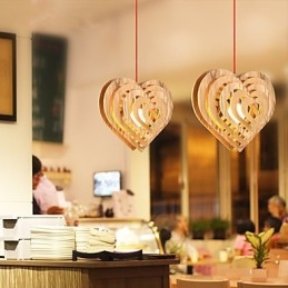 Lysekrone I Ministil, Lykt I Tre, Bambus