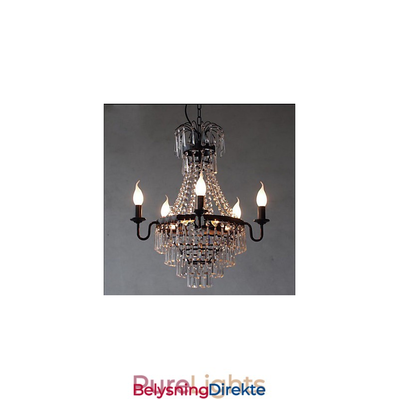 Amerikansk Landlig Retro Krystalllampe