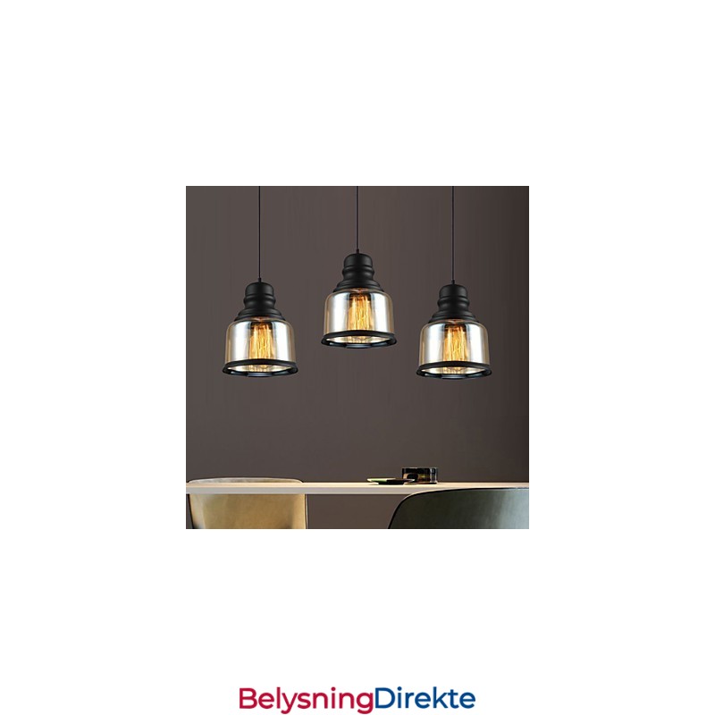 Retro Belysning Loft Lys Glass Pendellampe