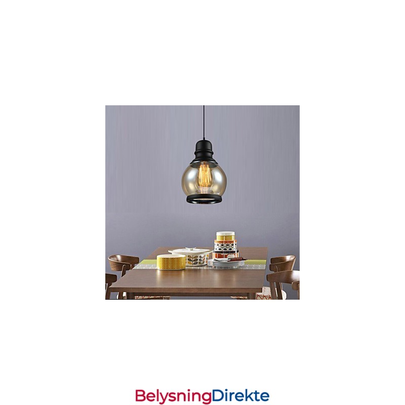 Retro Belysning Loft Lys Glass Pendellampe