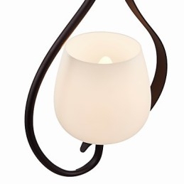 Jernmaleri Pendellampe Med Glassskjerm Klassisk Belysningslampe Med 1 Hode