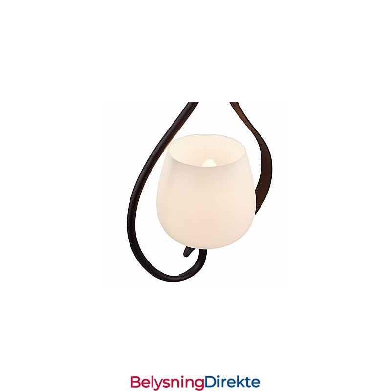 Jernmaleri Pendellampe Med Glassskjerm Klassisk Belysningslampe Med 1 Hode