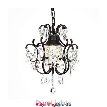 Moderne Lysekrone Med Krystallperler