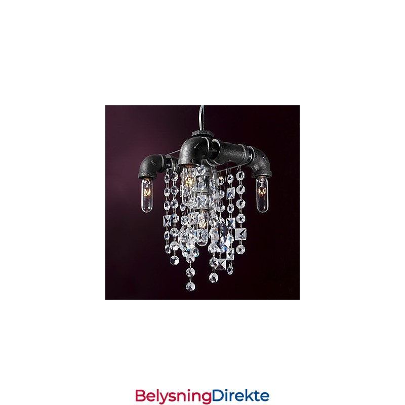 Nordamerikansk Stilkarakteristisk 5-Lyss Pendellampe I Rørdesign