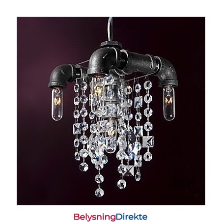 Nordamerikansk Stilkarakteristisk 5-Lyss Pendellampe I Rørdesign