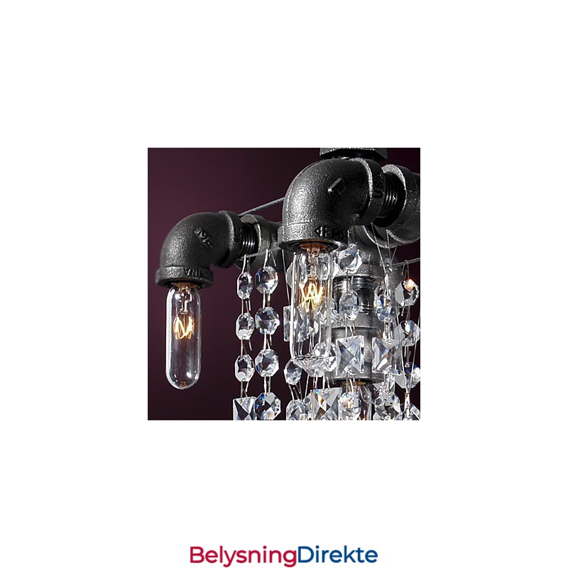 Nordamerikansk Stilkarakteristisk 5-Lyss Pendellampe I Rørdesign