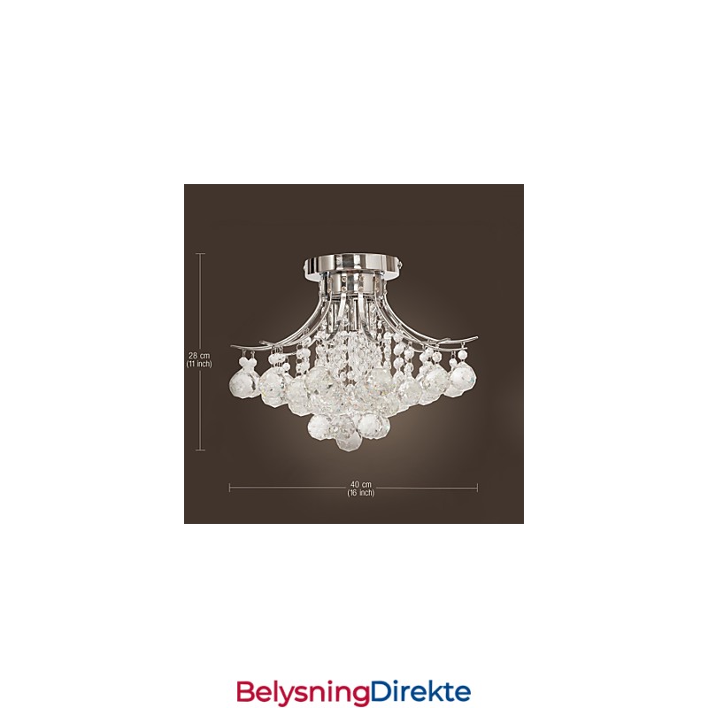 Lysekrone Moderne Krystall 3 Lys