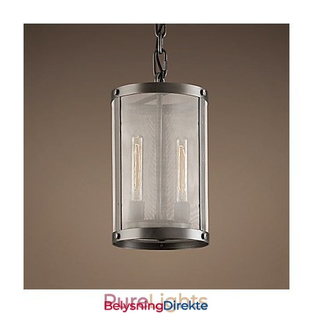 2-Lyss Pendellampe Med Gjennomsiktig Skjerm