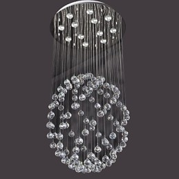 Moderne Samtids Krystall Krom Metall Innfelt Montering