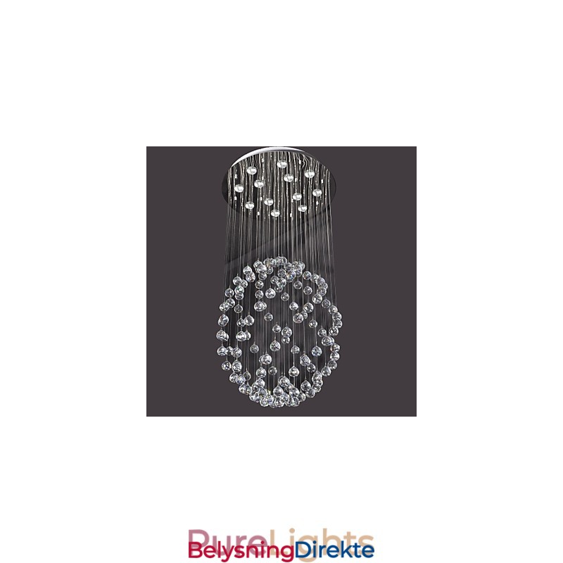 Moderne Samtids Krystall Krom Metall Innfelt Montering