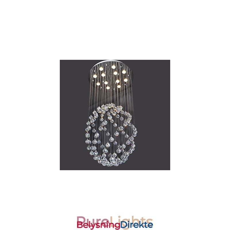 Moderne Samtids Krystall Krom Metall Innfelt Montering