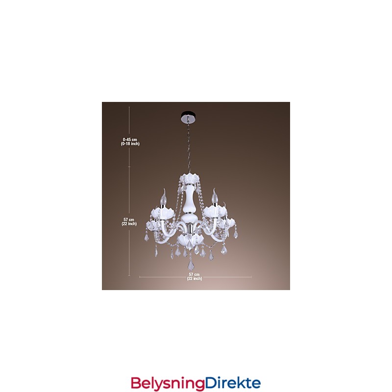 Moderne Europeisk Stil Luksuriøs Jade Krystallglasslysekrone