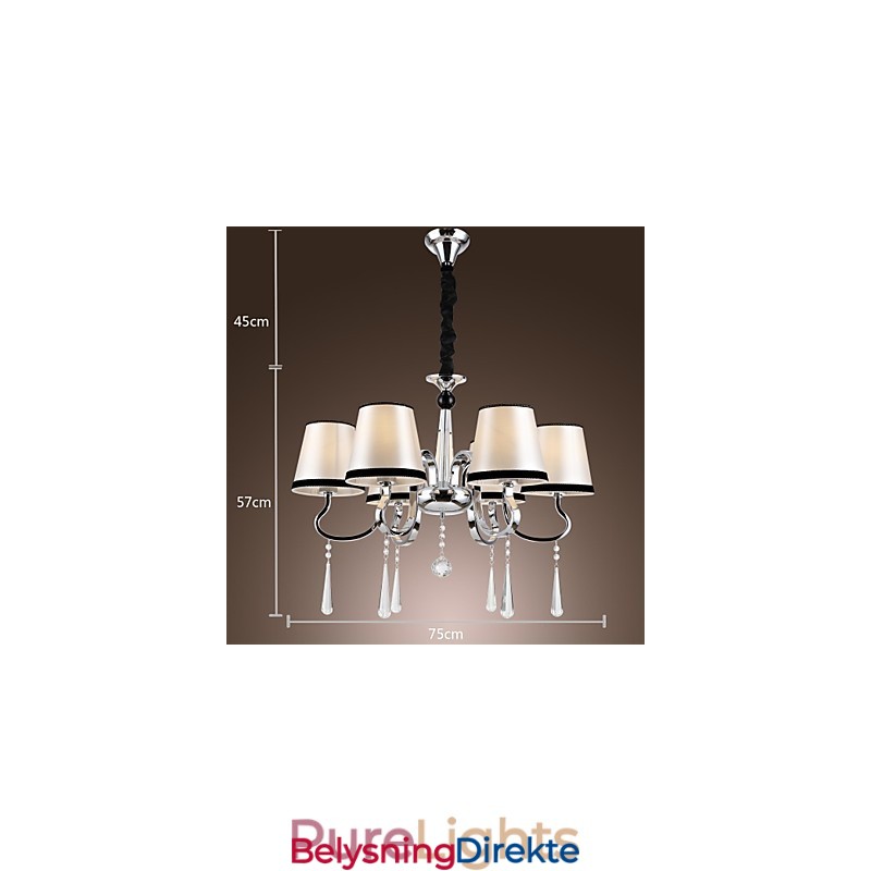 Moderne Samtids Tradisjonell Klassisk Rustikk Hytte Vintage Øy Krom Metall Lysekrone Spisestue