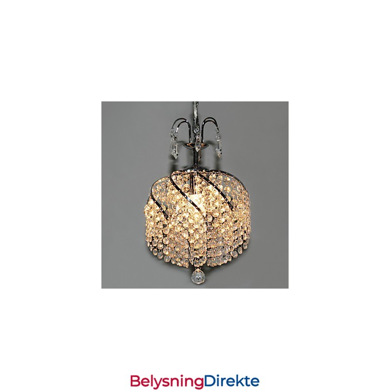 Stilig Krystall Pendellampe Med 1 Lyspære