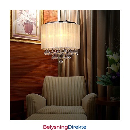 Elegant Krystall Pendellampe Med 4 Lys