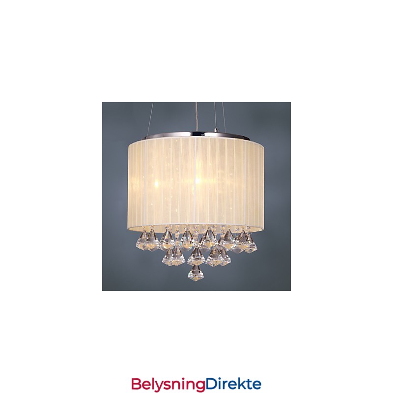 Elegant Krystall Pendellampe Med 4 Lys