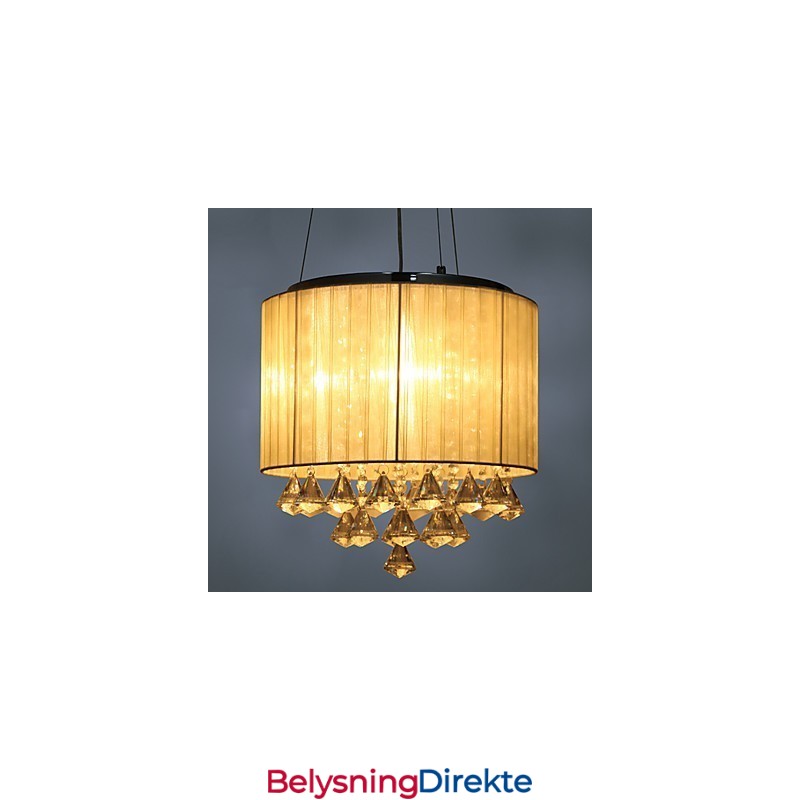 Elegant Krystall Pendellampe Med 4 Lys