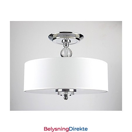 Elegant Krystallinnfelt Med 6 Lys I Sylinderskjerm