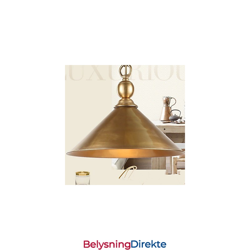 Ren Messing Pendellampe Mini-Stil Tradisjonell Klassisk Metall