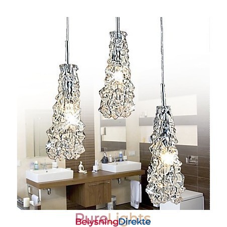 Tradition Classic Gjennomsiktig Glasslysekrone Med 3 Lys