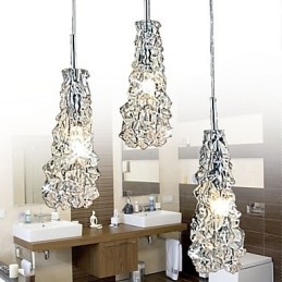 Tradition Classic Gjennomsiktig Glasslysekrone Med 3 Lys