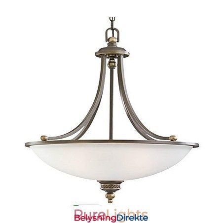 Rustikk Lodge Bronse Metall Pendellampe