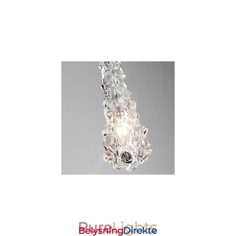 Tradition Classic Gjennomsiktig Glasslysekrone Med 3 Lys