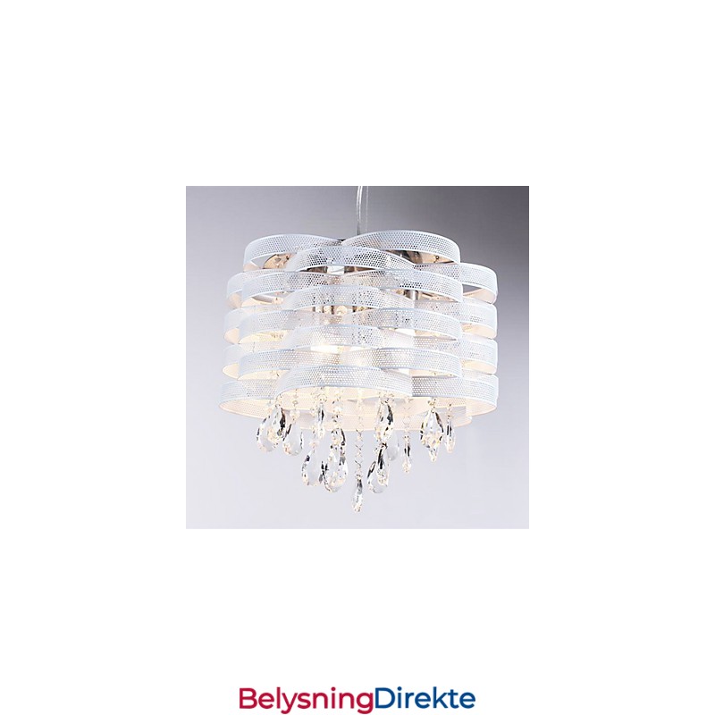 Stilig Krystall Pendellampe Med 3 Lys