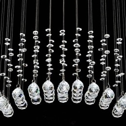 Tradisjonell Klassisk Krystallkrom Metall Innfelt Montering