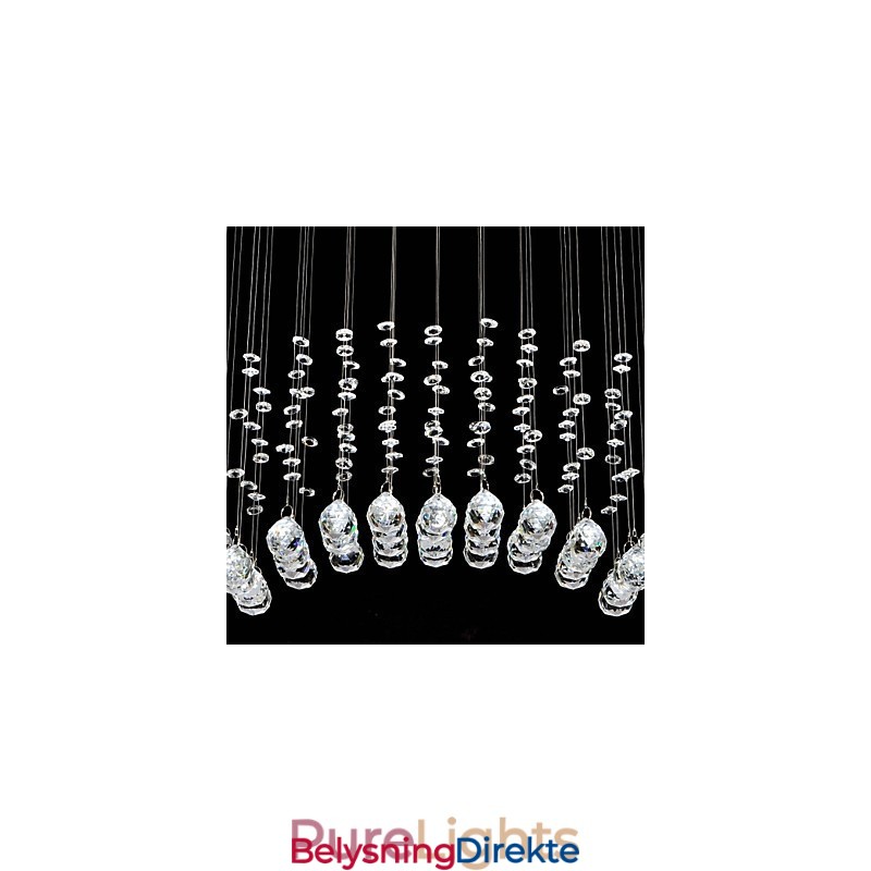 Tradisjonell Klassisk Krystallkrom Metall Innfelt Montering