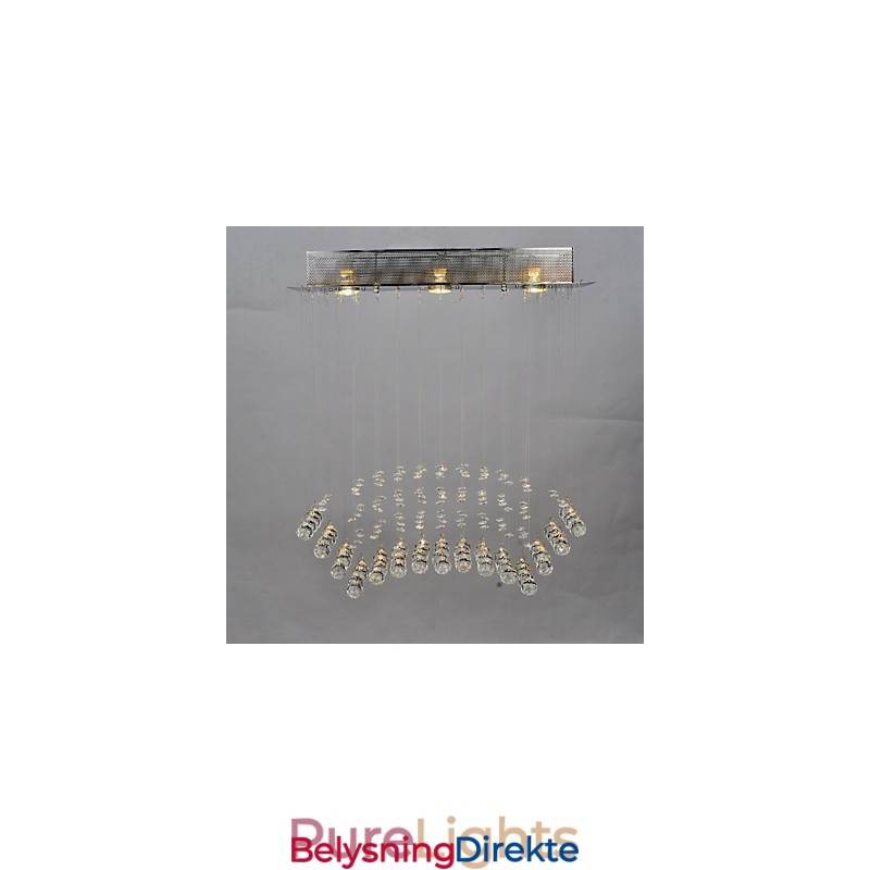 Tradisjonell Klassisk Krystallkrom Metall Innfelt Montering