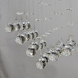 Tradisjonell Klassisk Krystallkrom Metall Innfelt Montering