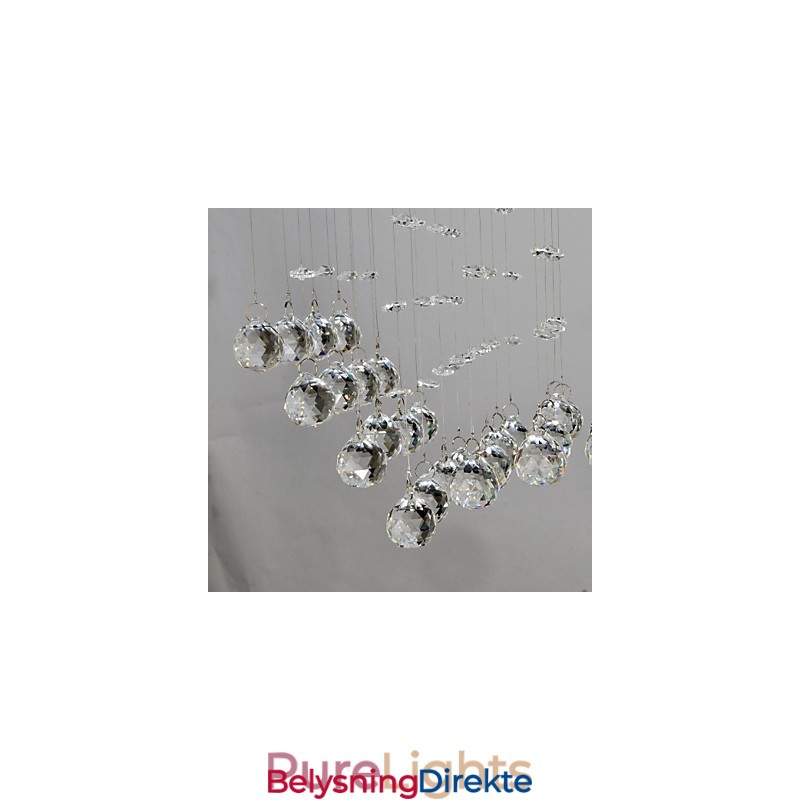 Tradisjonell Klassisk Krystallkrom Metall Innfelt Montering