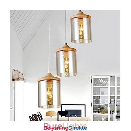 Liten Pendellampe I Glasskunst