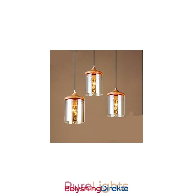 Liten Pendellampe I Glasskunst